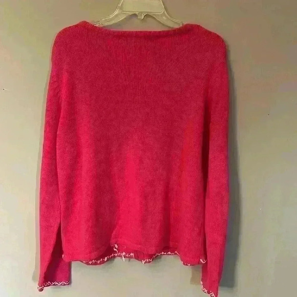 Tiara International Christmas Collection Ugly Sweater Penguins Zip Cardigan XL - Picture 7 of 7